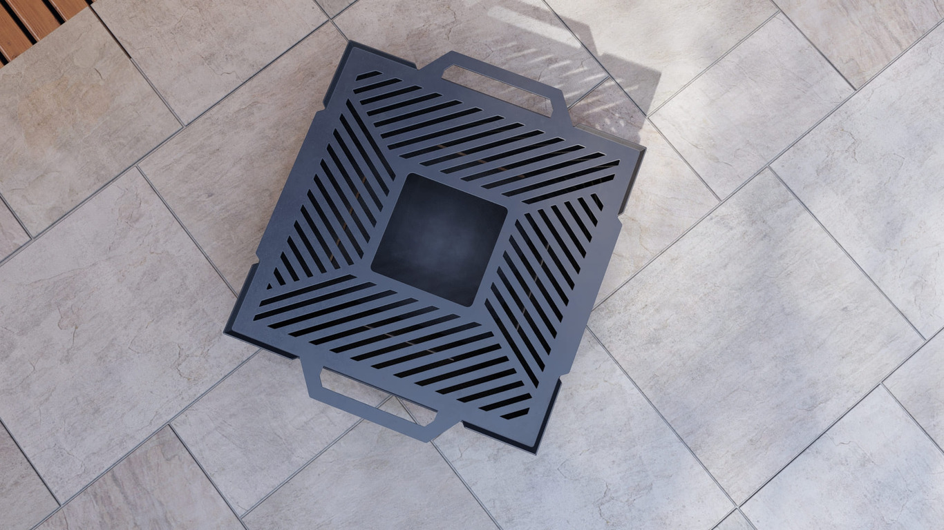 Square Weld Fire Pit Grill V2. DXF, SVG files for plasma, laser cutting. Outdoor Barbecue. Фото 9