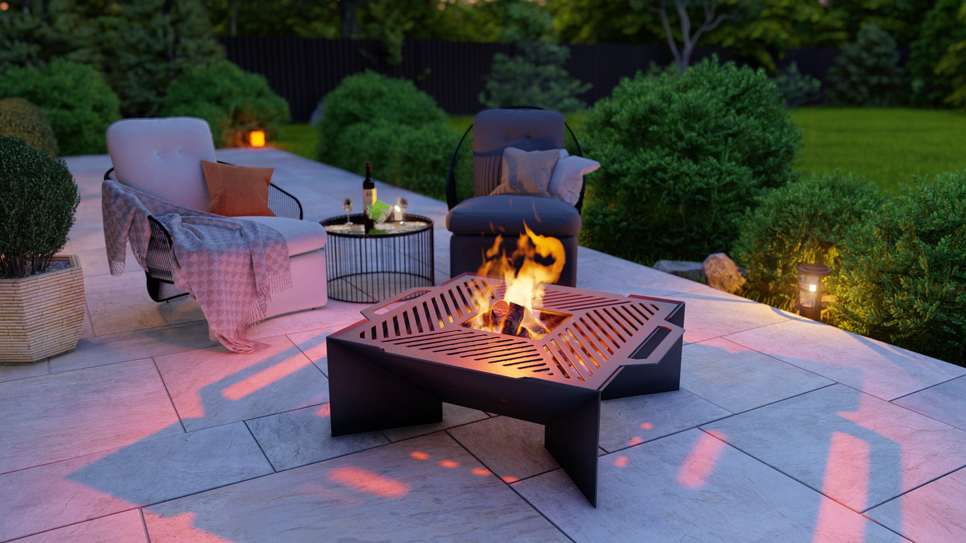 Square Weld Fire Pit Grill V2. DXF, SVG files for plasma, laser cutting. Outdoor Barbecue. Фото 3