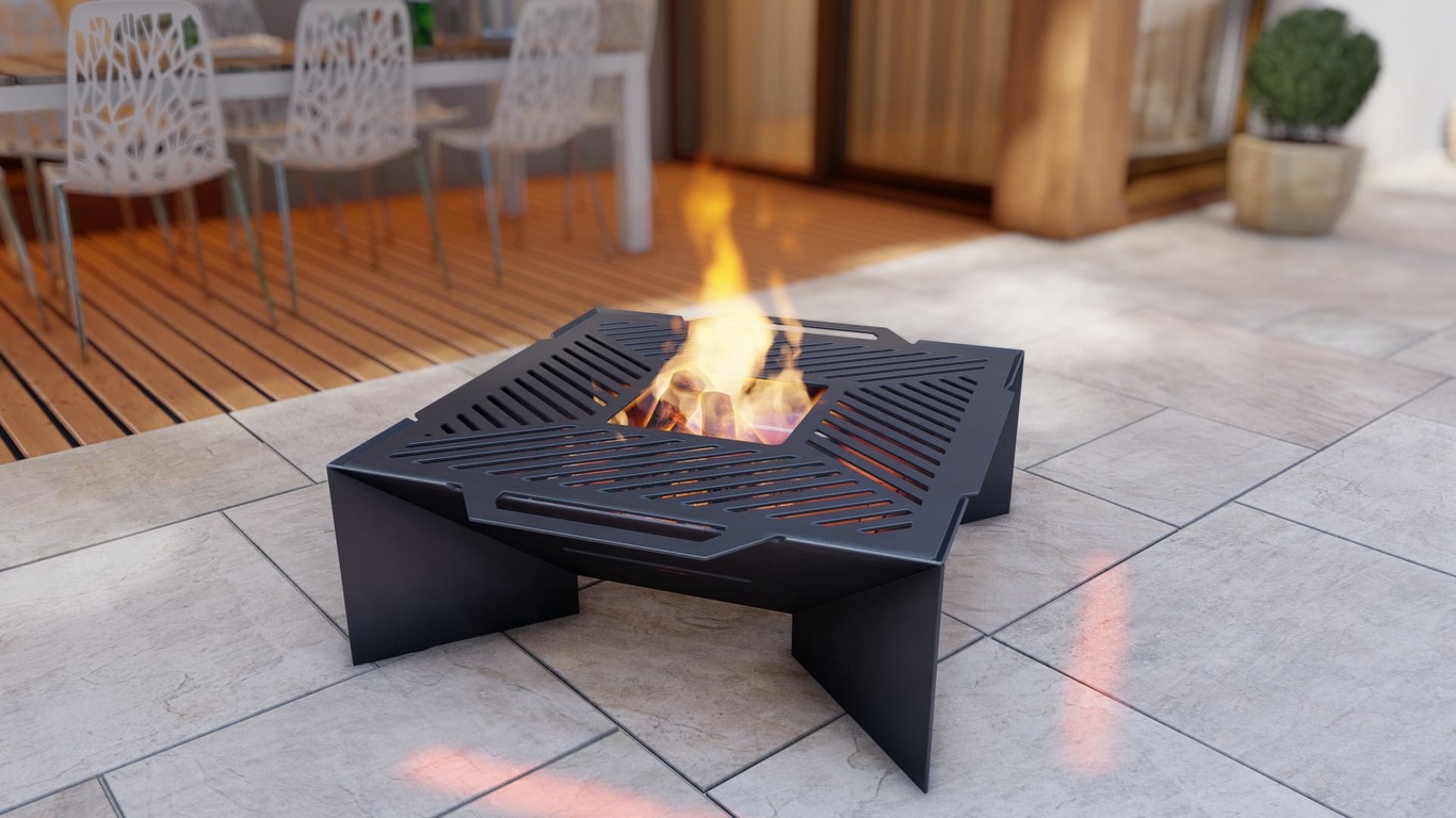 Square Weld Fire Pit Grill V2. DXF, SVG files for plasma, laser cutting. Outdoor Barbecue. Фото 4
