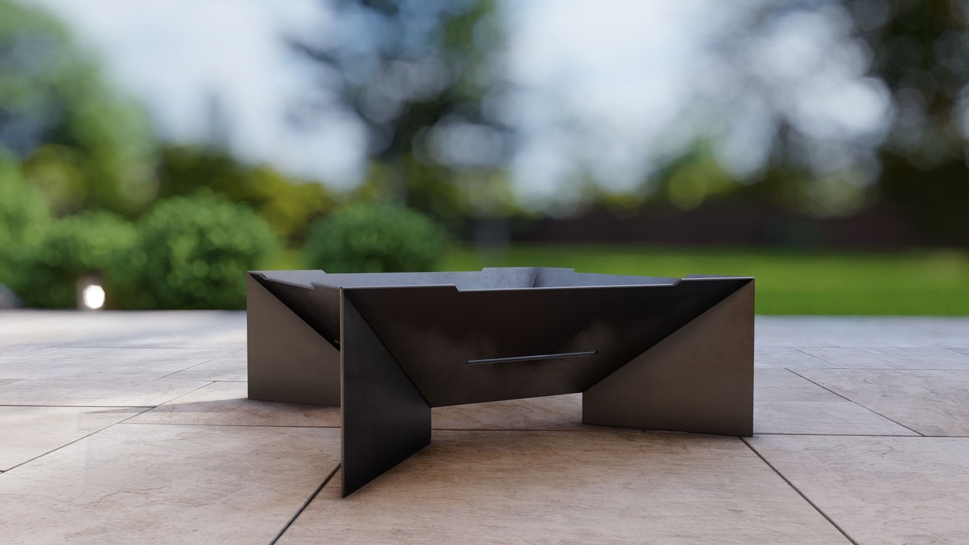 Square Weld Fire Pit Grill V2. DXF, SVG files for plasma, laser cutting. Outdoor Barbecue. Фото 7