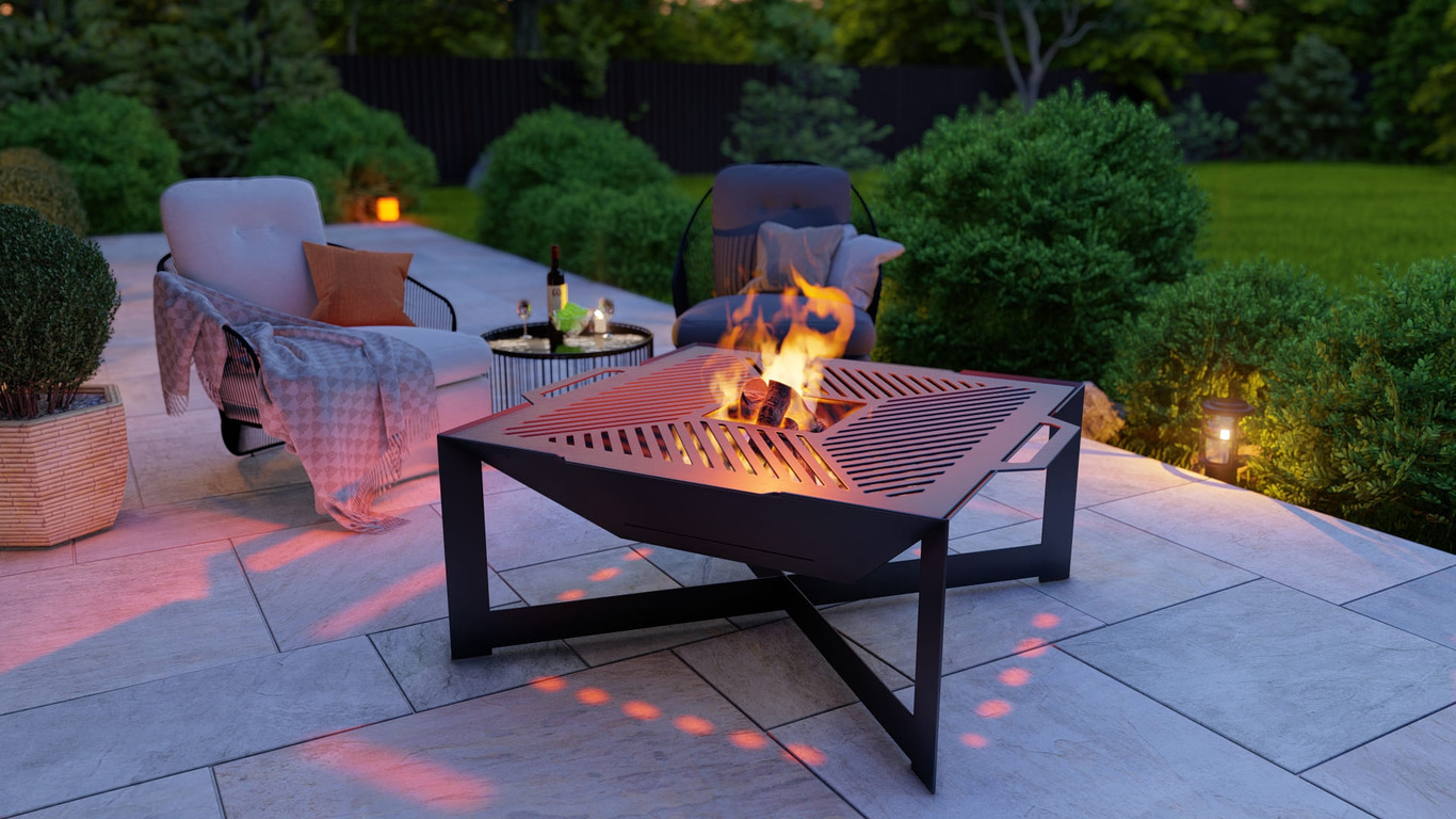 Square Weld Fire Pit Grill V3. DXF, SVG files for plasma, laser cutting. Outdoor Barbecue. Фото 2