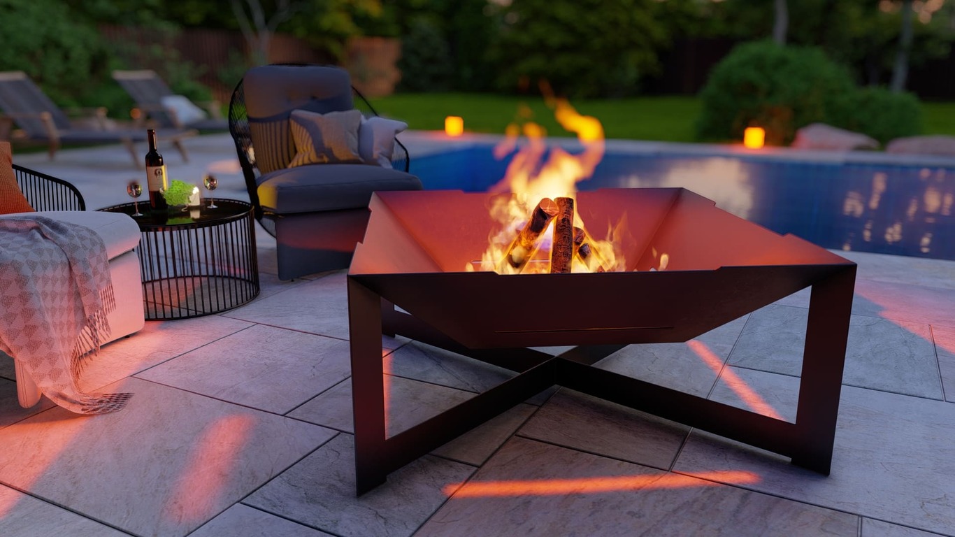 Square Weld Fire Pit Grill V3. DXF, SVG files for plasma, laser cutting. Outdoor Barbecue. Фото 5