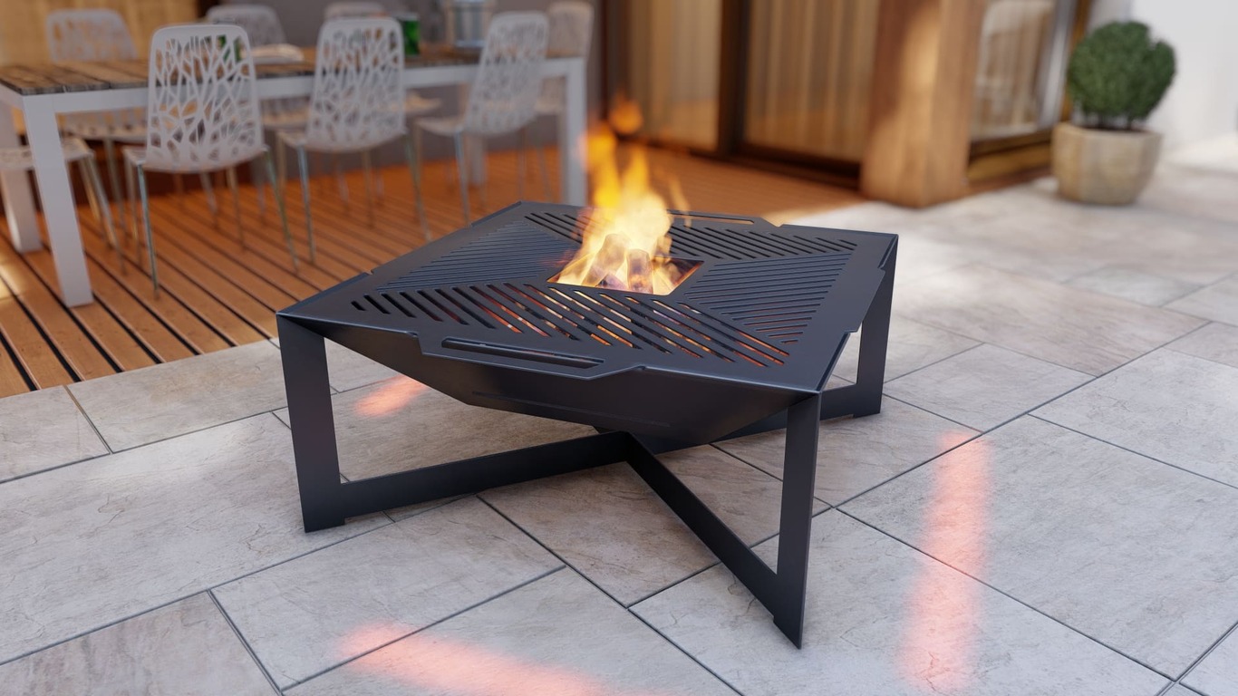 Square Weld Fire Pit Grill V3. DXF, SVG files for plasma, laser cutting. Outdoor Barbecue. Фото 4