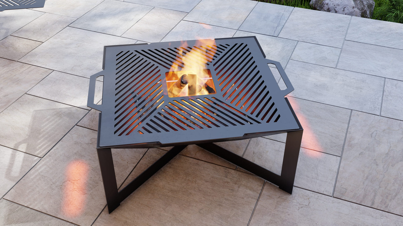Square Weld Fire Pit Grill V3. DXF, SVG files for plasma, laser cutting. Outdoor Barbecue. Фото 6