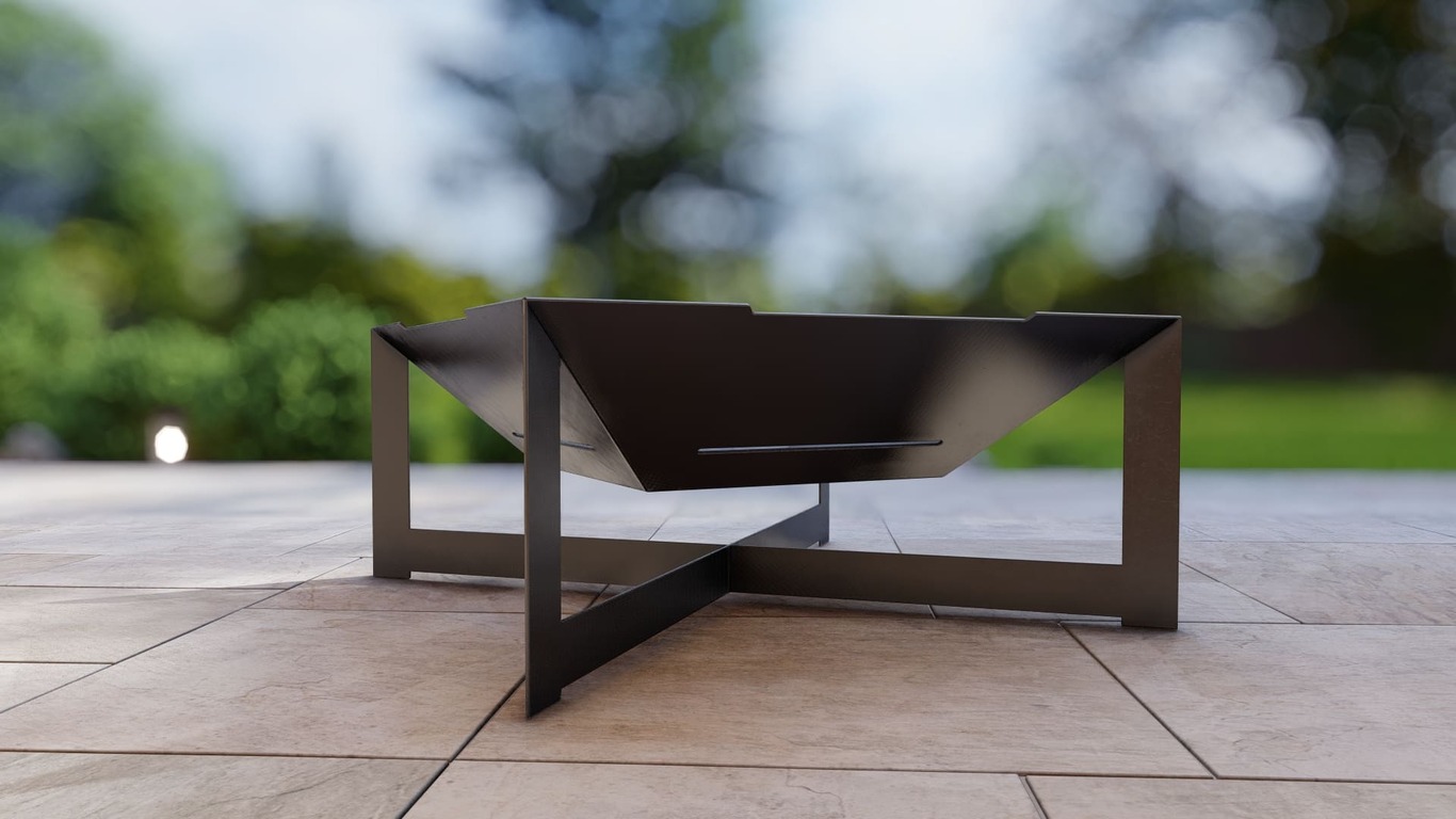 Square Weld Fire Pit Grill V3. DXF, SVG files for plasma, laser cutting. Outdoor Barbecue. Фото 7
