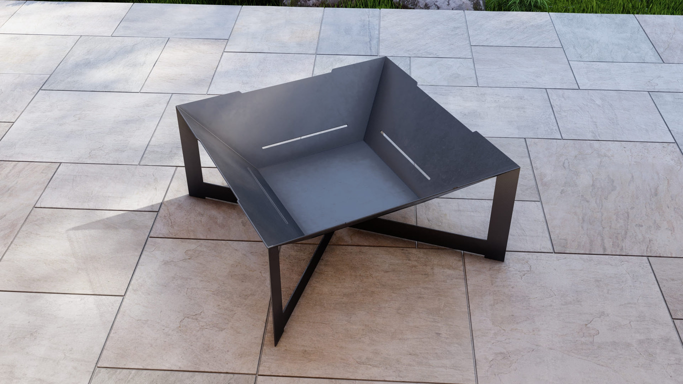 Square Weld Fire Pit Grill V3. DXF, SVG files for plasma, laser cutting. Outdoor Barbecue. Фото 8