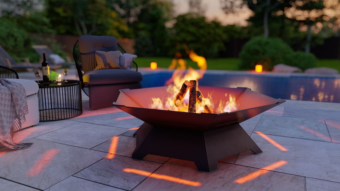Hexagon Weld Fire Pit Grill. DXF, SVG files for plasma, laser cutting. Outdoor Barbecue. Фото 4