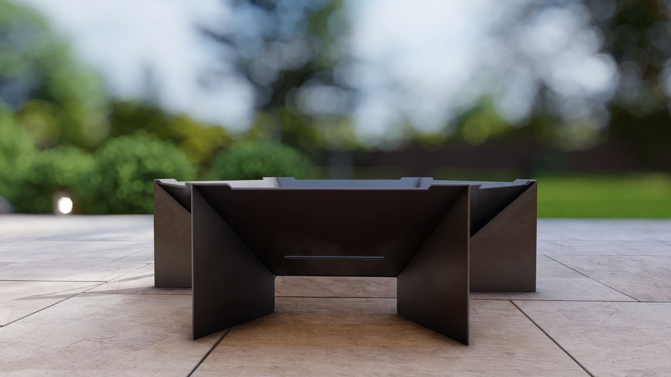 Hexagon Weld Fire Pit Grill V2. DXF, SVG files for plasma, laser cutting. Outdoor Barbecue. Фото 7