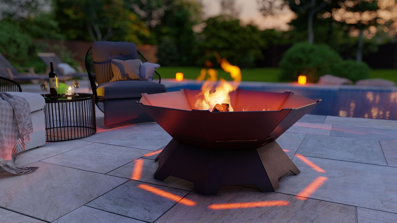 Octagon Weld Fire Pit Grill. DXF, SVG files for plasma, laser cutting. Outdoor Barbecue. Фото 4