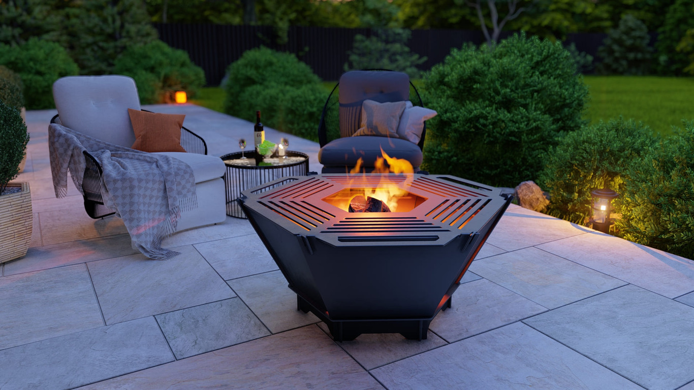 Hexagon Foldable Fire Pit Grill V1. DXF, SVG files for plasma, laser cutting. Backyard BBQ. Фото 5