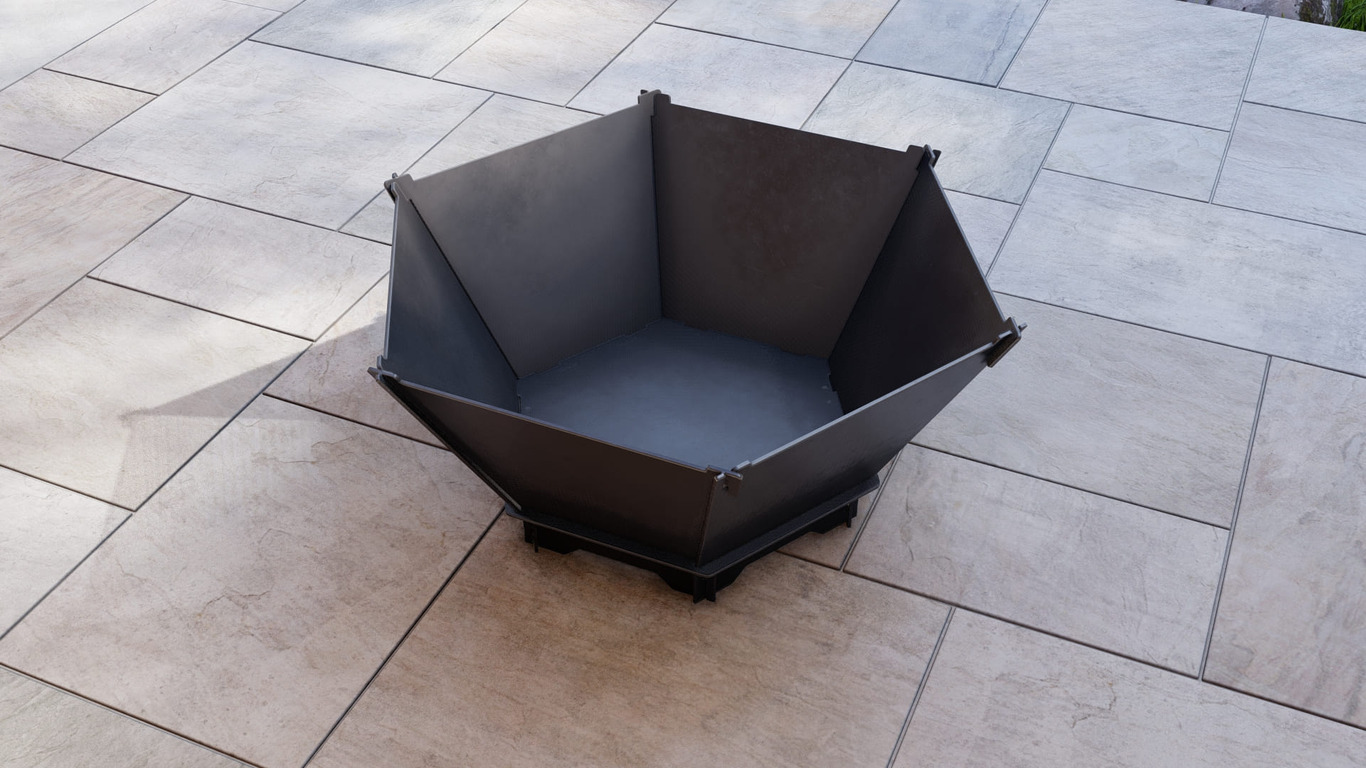 Hexagon Foldable Fire Pit Grill V1. DXF, SVG files for plasma, laser cutting. Backyard BBQ. Фото 10