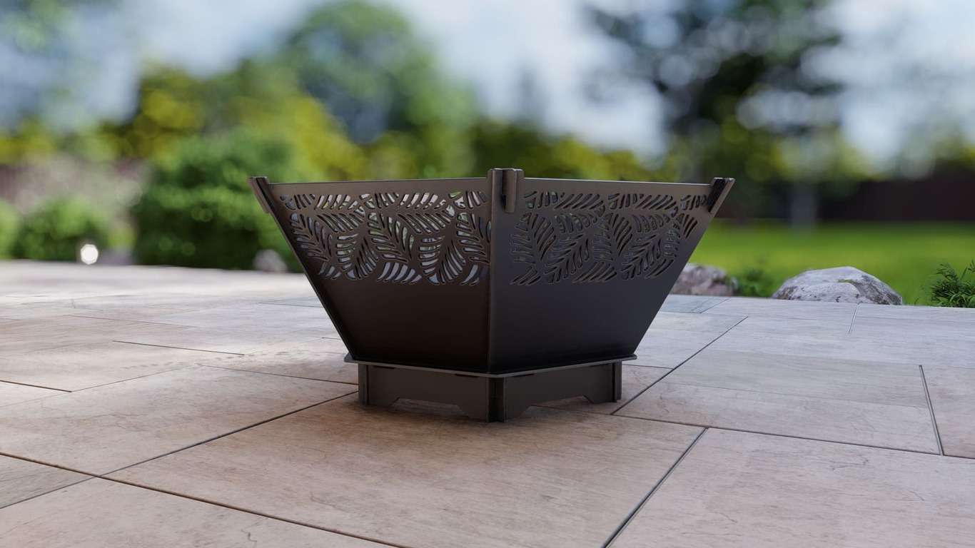 Hexagon Foldable Fire Pit Grill V2. DXF, SVG files for plasma, laser cutting. Backyard BBQ. Фото 9