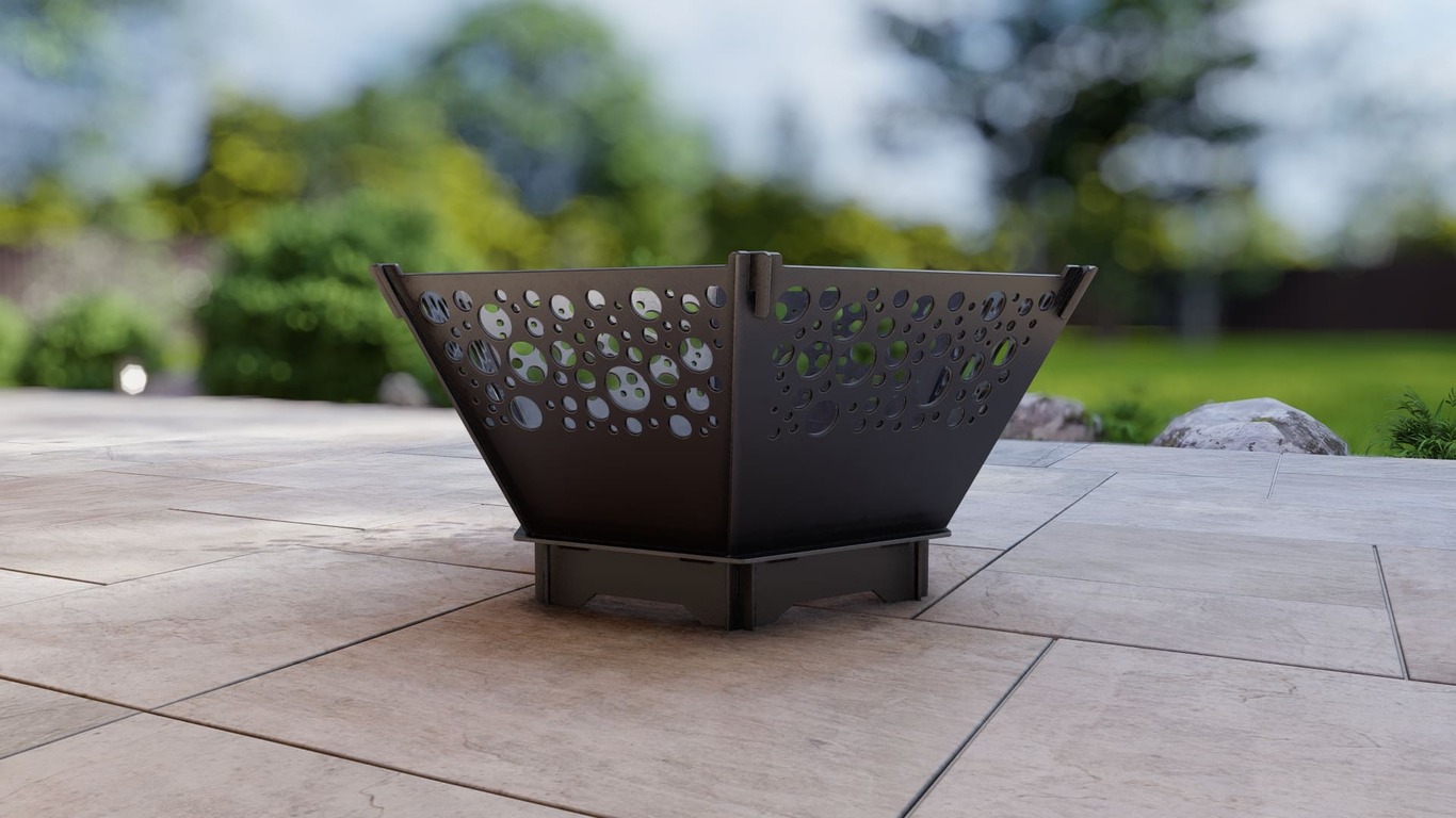 Hexagon Foldable Fire Pit Grill V5. DXF, SVG files for plasma, laser cutting. Backyard BBQ. Фото 9