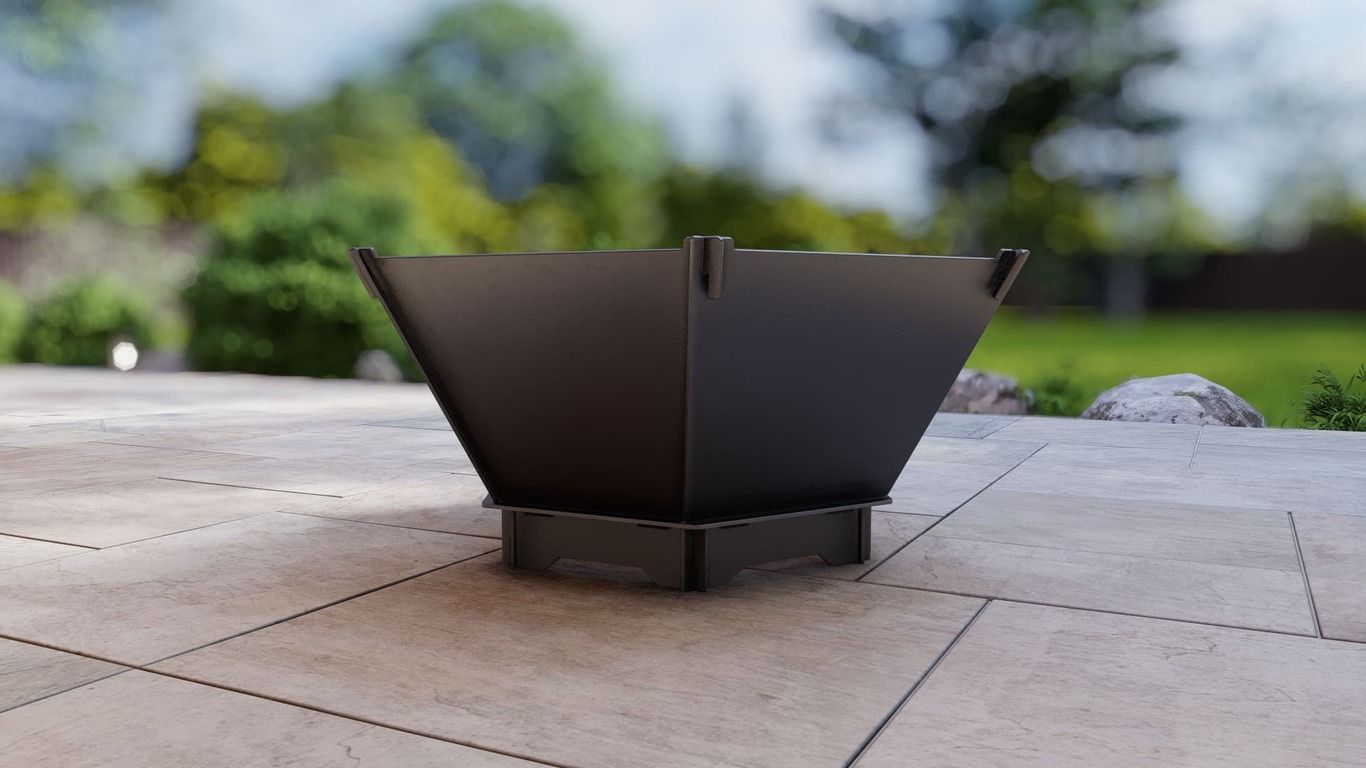 Hexagons Foldable 5-in-1 Fire Pit Grill. DXF, SVG files for plasma, laser cutting. Backyard BBQ. Фото 8