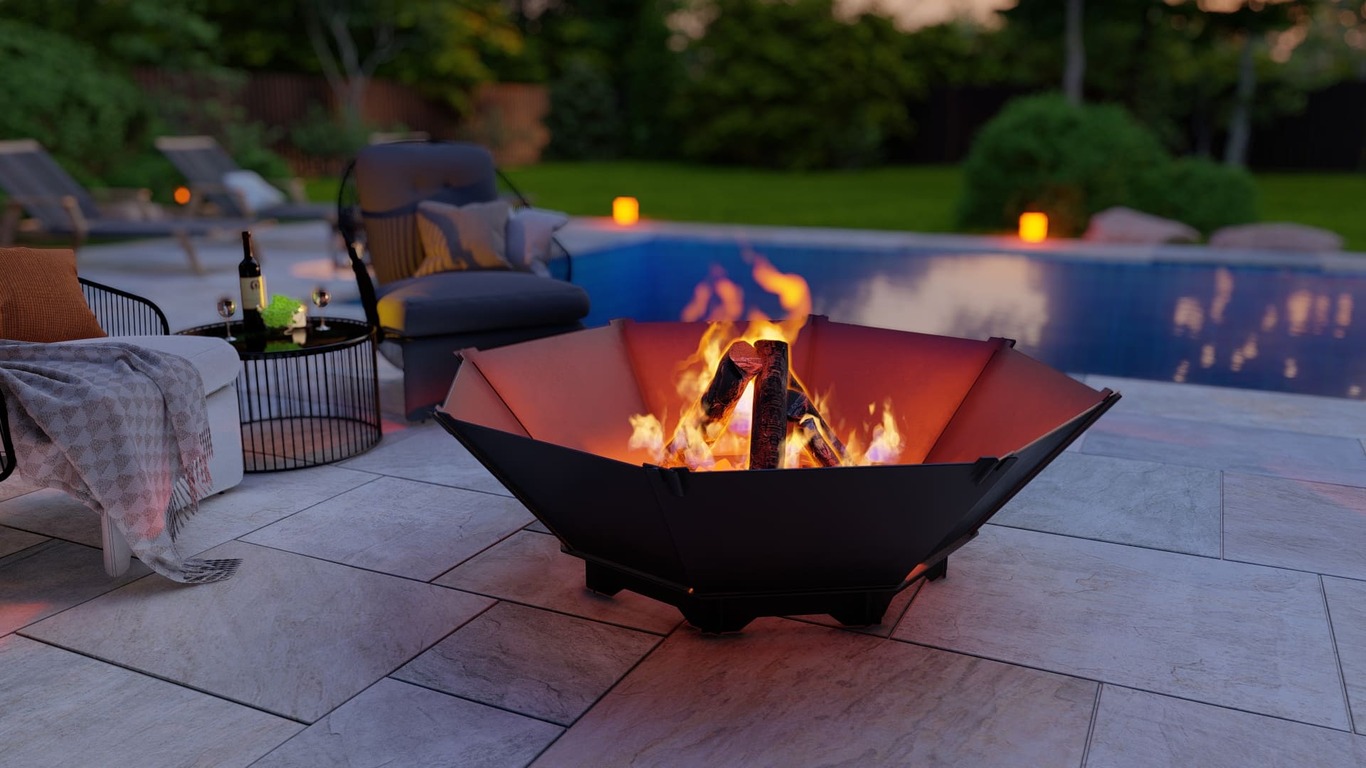 Octagon Foldable Fire Pit Grill V1. DXF, SVG files for plasma, laser cutting. Backyard BBQ. Фото 5