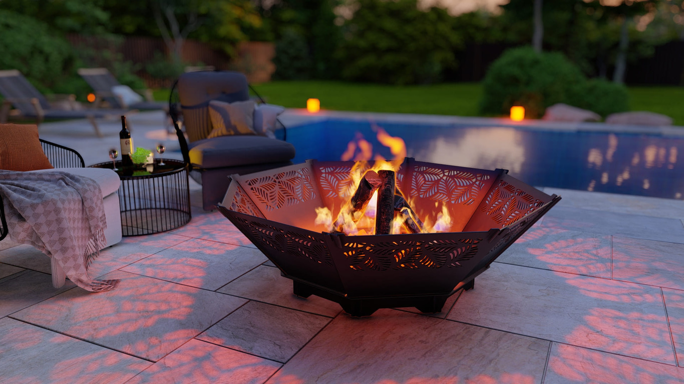 Octagon Foldable Fire Pit Grill V3. DXF, SVG files for plasma, laser cutting. Backyard BBQ. Фото 5