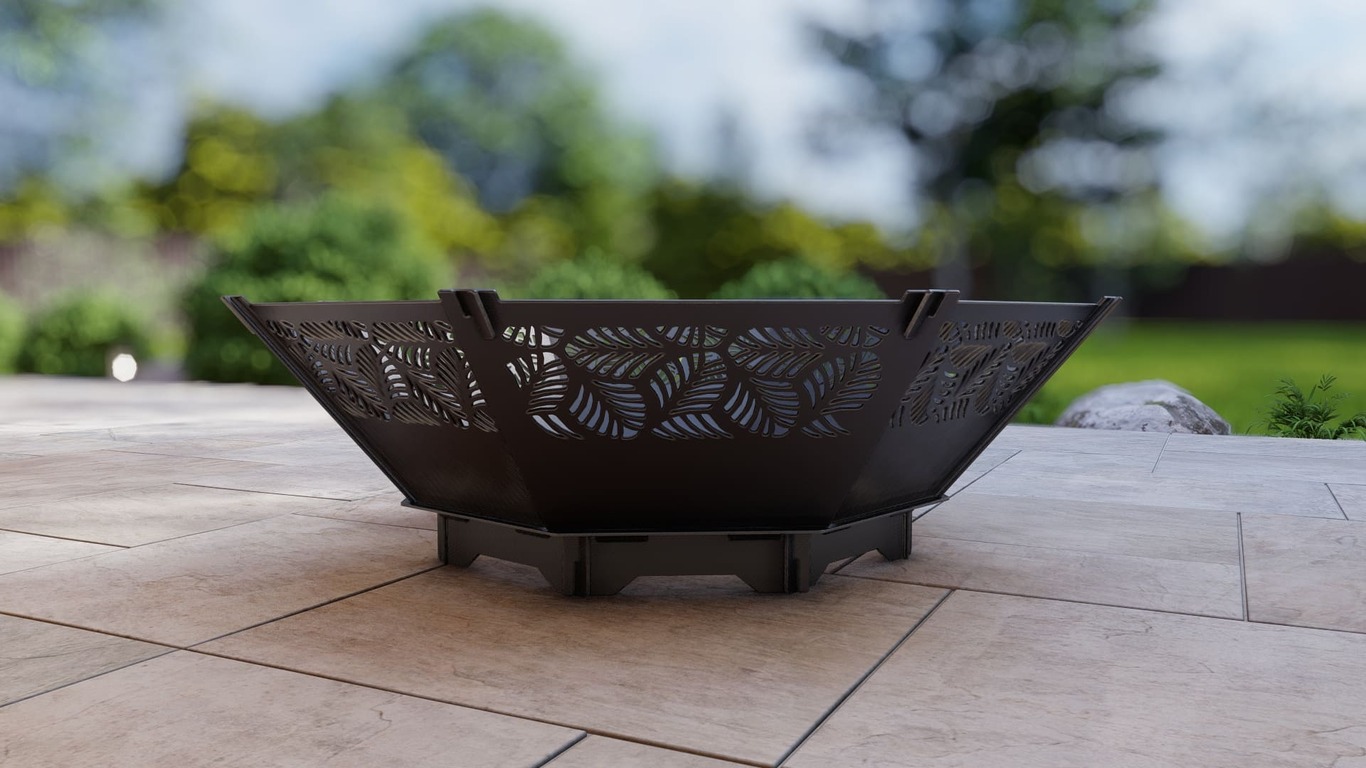 Octagon Foldable Fire Pit Grill V3. DXF, SVG files for plasma, laser cutting. Backyard BBQ. Фото 8