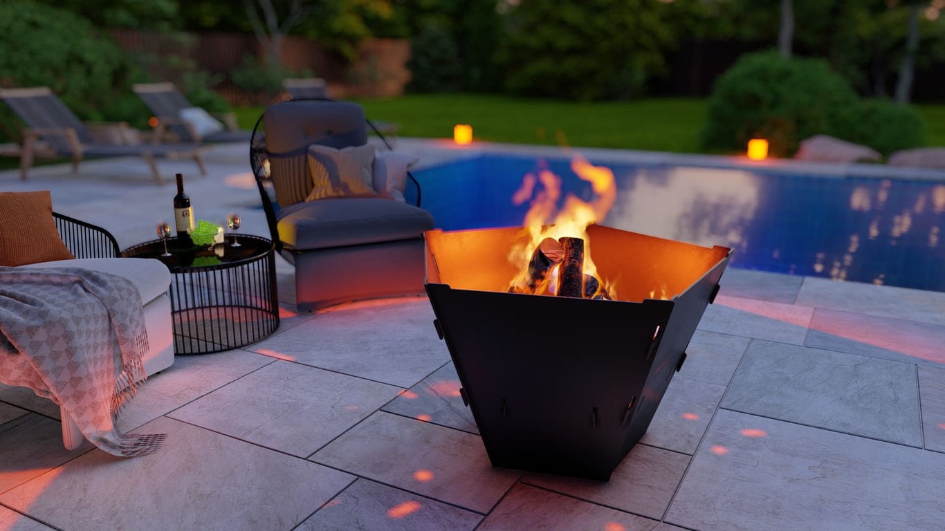 Pentagon Foldable Fire Pit Grill V1. DXF, SVG files for plasma, laser cutting. Backyard BBQ. Фото 5