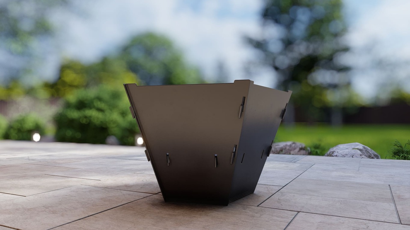Pentagon Foldable Fire Pit Grill V1. DXF, SVG files for plasma, laser cutting. Backyard BBQ. Фото 9