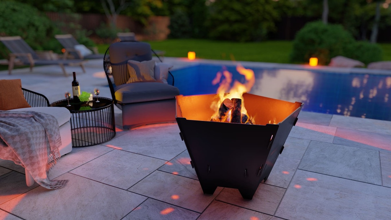 Pentagon Foldable Fire Pit Grill V2. DXF, SVG files for plasma, laser cutting. Backyard BBQ. Фото 6