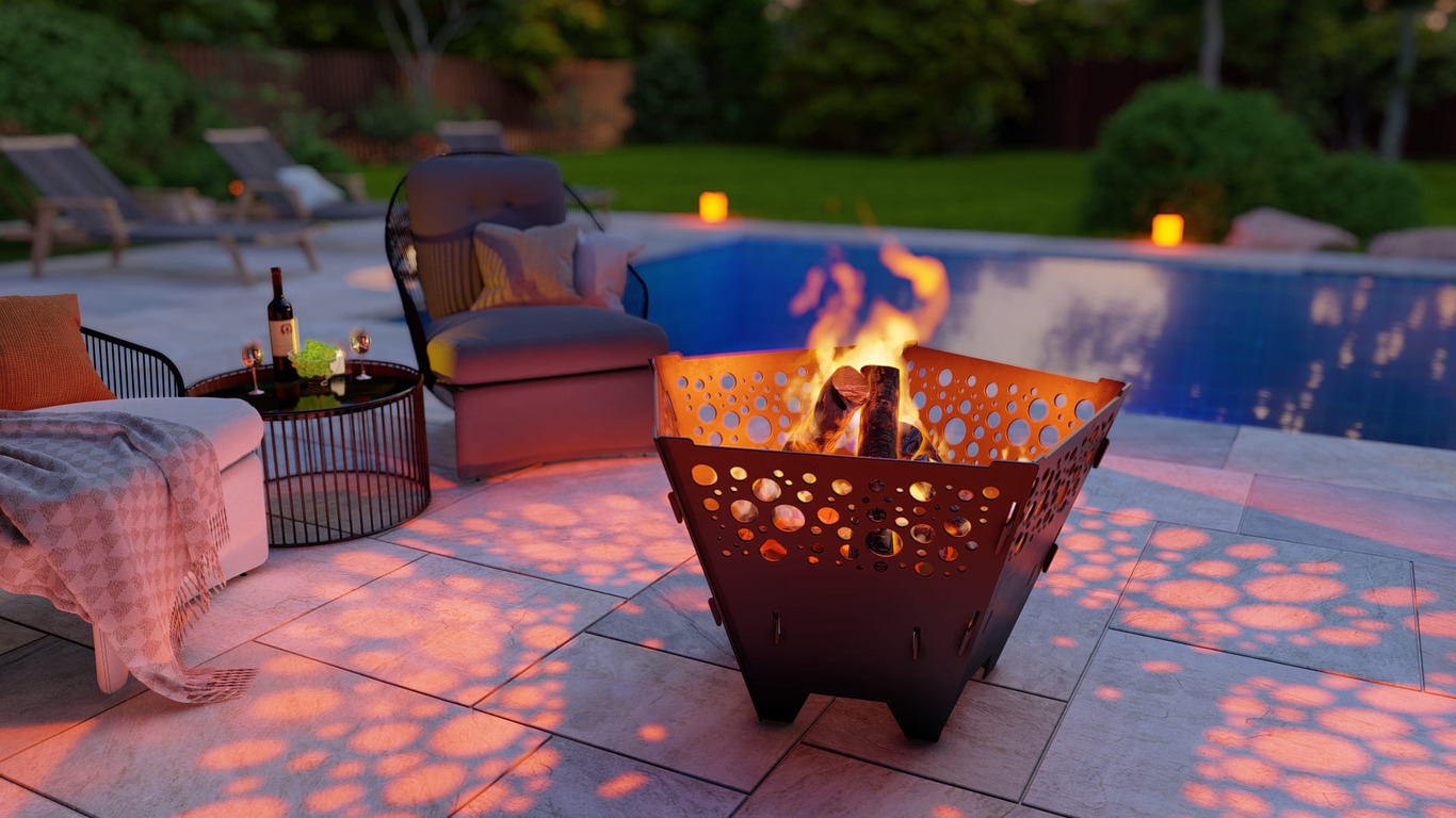 Pentagon Foldable Fire Pit Grill V3. DXF, SVG files for plasma, laser cutting. Backyard BBQ. Фото 5