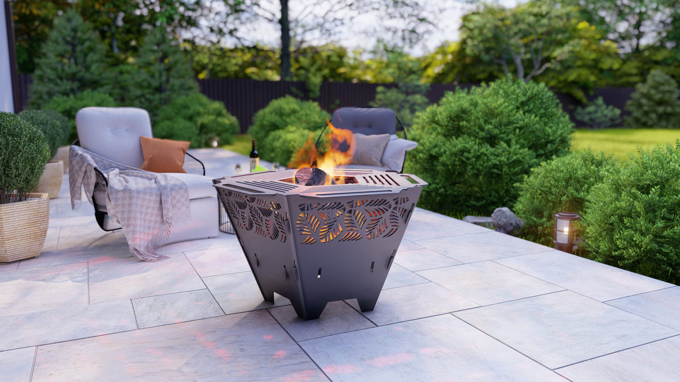 Pentagon Foldable Fire Pit Grill V4. DXF, SVG files for plasma, laser cutting. Backyard BBQ. Фото 3