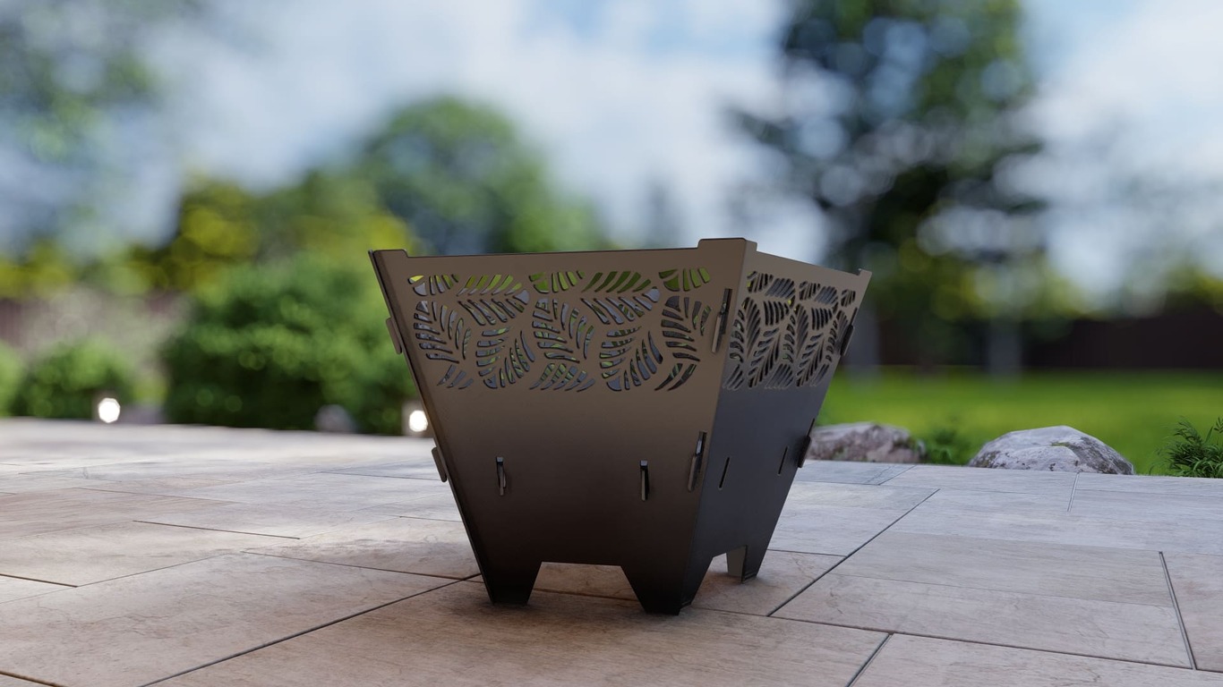 Pentagon Foldable Fire Pit Grill V4. DXF, SVG files for plasma, laser cutting. Backyard BBQ. Фото 8