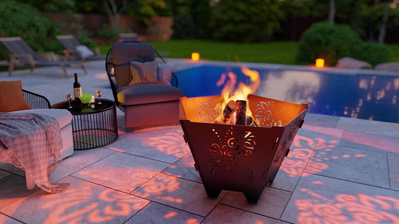 Pentagon Foldable Fire Pit Grill V5. DXF, SVG files for plasma, laser cutting. Backyard BBQ. Фото 5