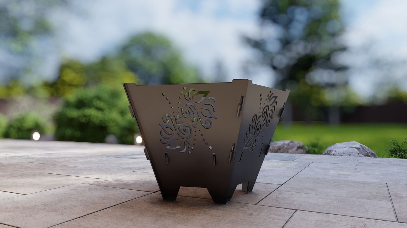 Pentagon Foldable Fire Pit Grill V5. DXF, SVG files for plasma, laser cutting. Backyard BBQ. Фото 8