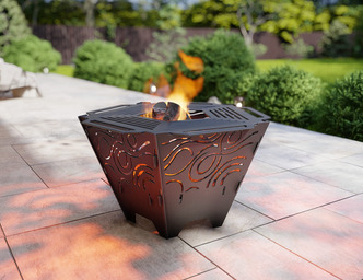 Lareira Churrasqueira Pentagonal Desmontável V6. Arquivos DXF e SVG para corte e plasma a laser. BBQ Quintal