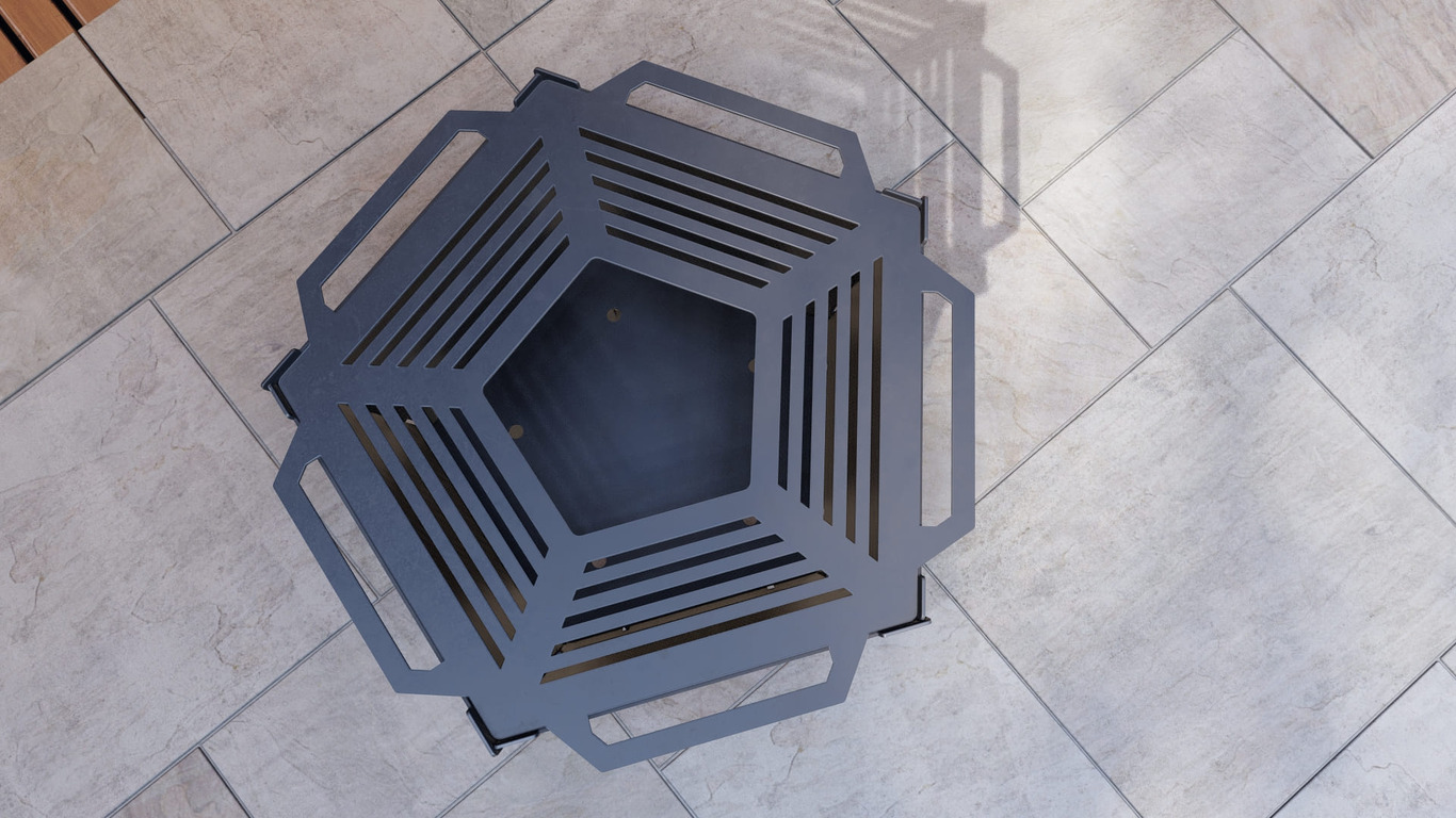 Pentagons Foldable 6-in-1 Fire Pit Grill. DXF, SVG files for plasma, laser cutting. Backyard BBQ. Фото 10