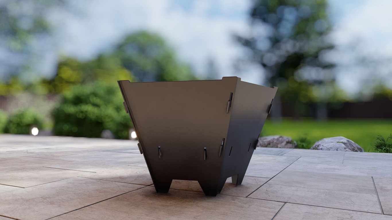 Pentagons Foldable 6-in-1 Fire Pit Grill. DXF, SVG files for plasma, laser cutting. Backyard BBQ. Фото 8