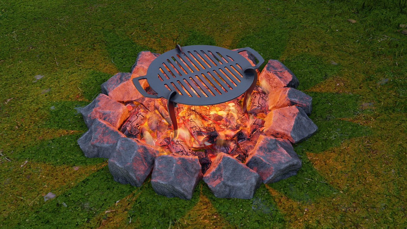 Fire Pit Grill with Legs. DXF, SVG files for plasma, laser cutting. Barbecue for Camping. Фото 6