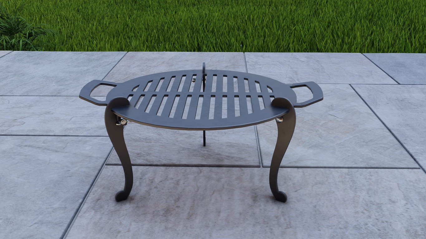 Fire Pit Grill with Legs. DXF, SVG files for plasma, laser cutting. Barbecue for Camping. Фото 13