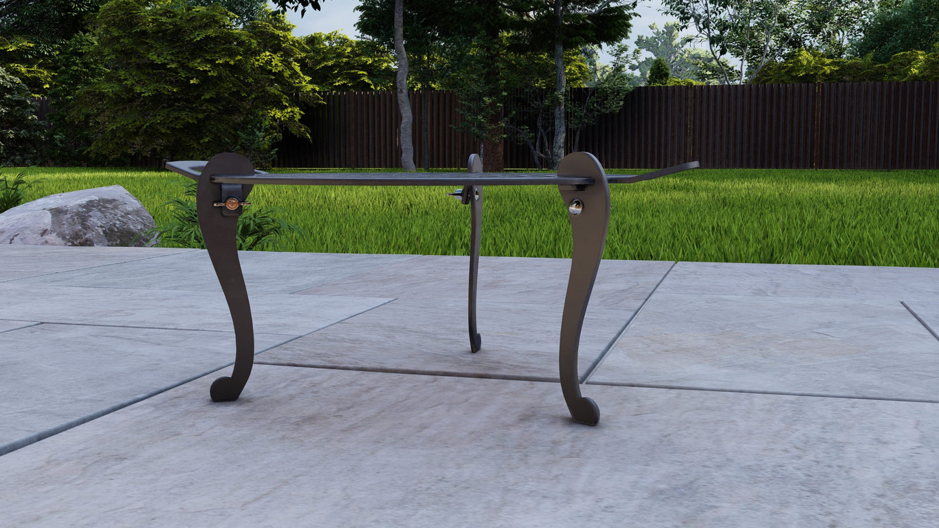 Fire Pit Grill with Legs. DXF, SVG files for plasma, laser cutting. Barbecue for Camping. Фото 14