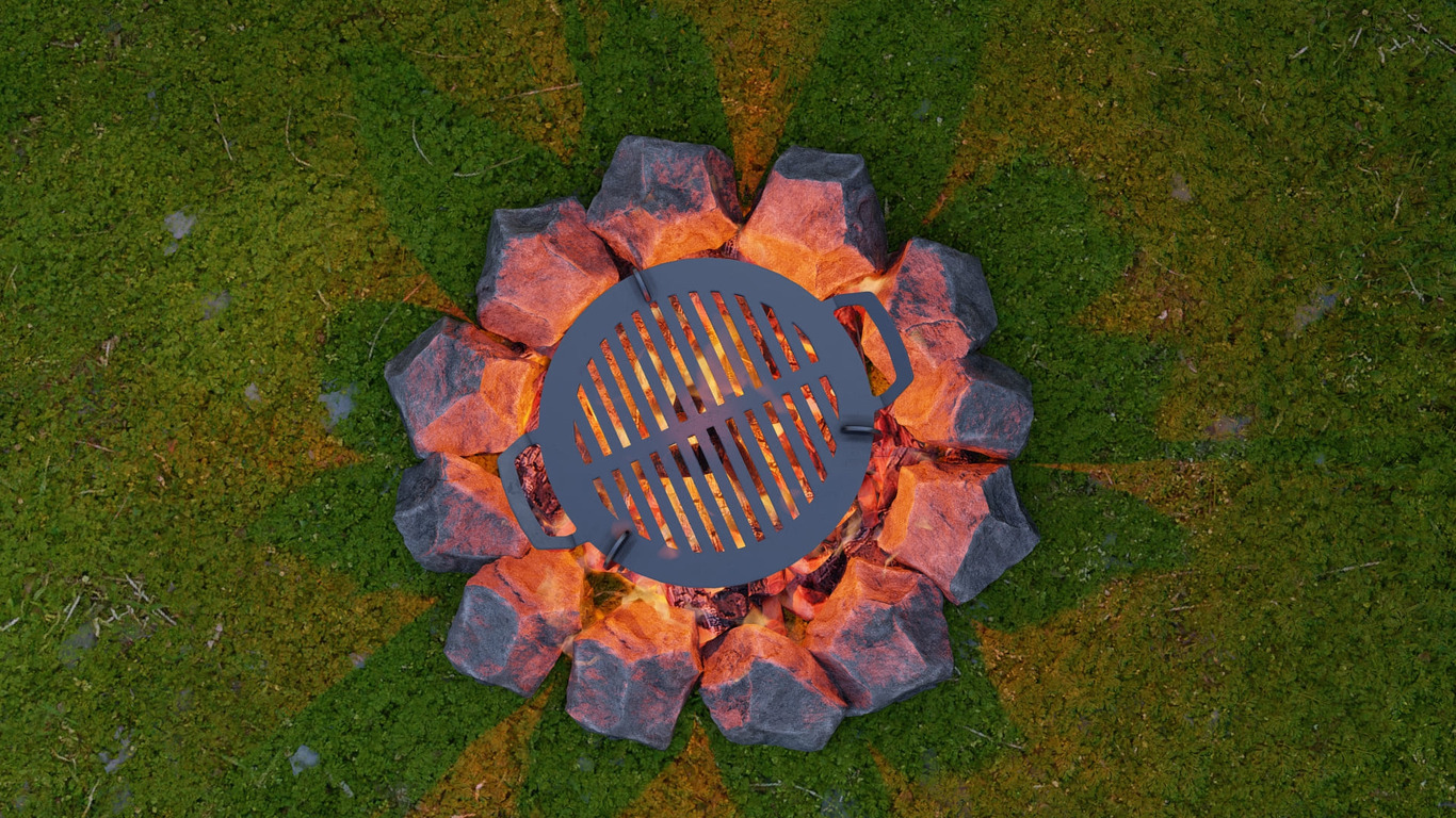 Fire Pit Grill with Legs. DXF, SVG files for plasma, laser cutting. Barbecue for Camping. Фото 10