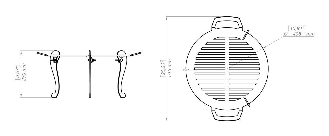 Fire Pit Grill with Legs. DXF, SVG files for plasma, laser cutting. Barbecue for Camping. Фото 17