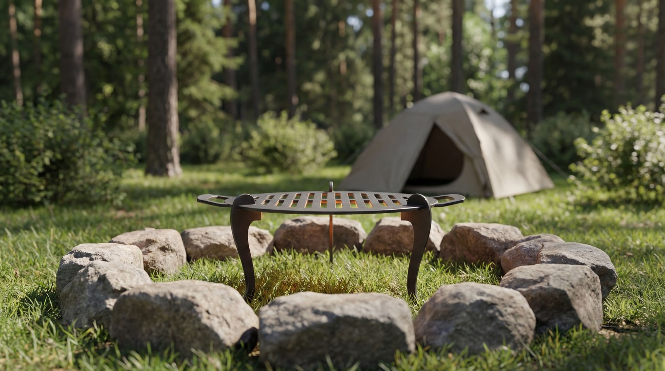 Fire Pit Grill with Legs. DXF, SVG files for plasma, laser cutting. Barbecue for Camping. Фото 3