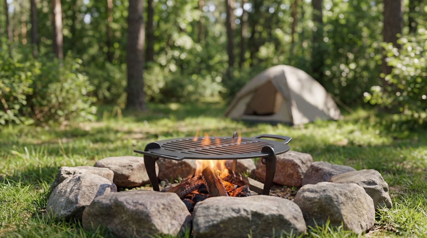 Fire Pit Grill with Legs. DXF, SVG files for plasma, laser cutting. Barbecue for Camping. Фото 2