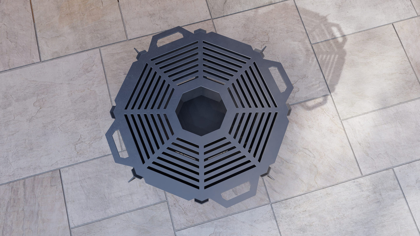 Octagon High Fire Pit Grill. DXF, SVG files for plasma, laser cutting. Backyard BBQ. Фото 10