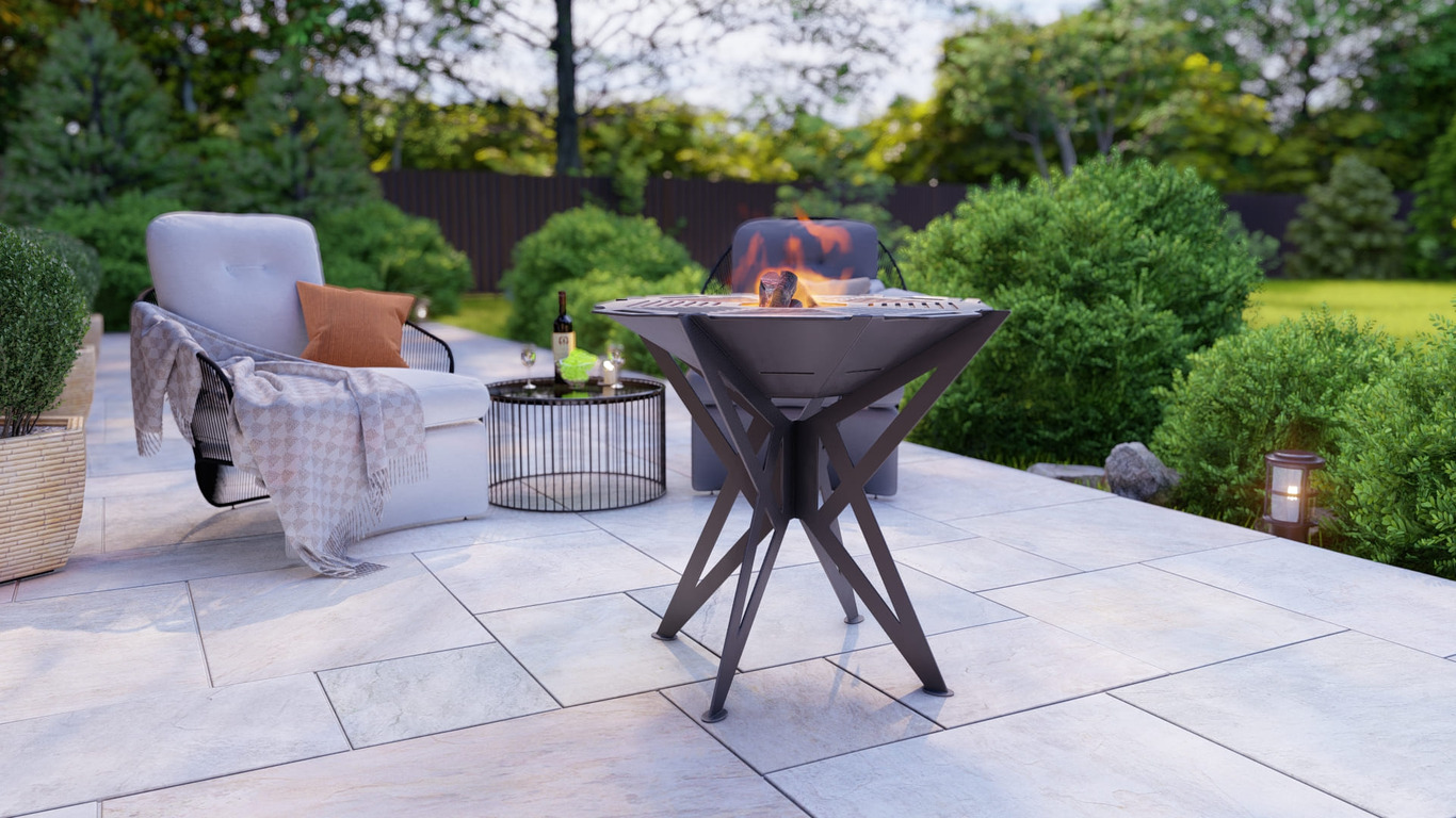 Octagon High Fire Pit Grill. DXF, SVG files for plasma, laser cutting. Backyard BBQ. Фото 2