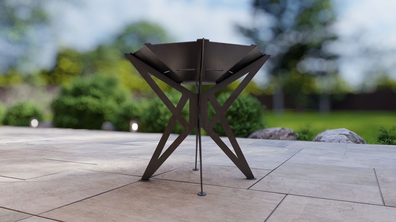 Octagon High Fire Pit Grill. DXF, SVG files for plasma, laser cutting. Backyard BBQ. Фото 7