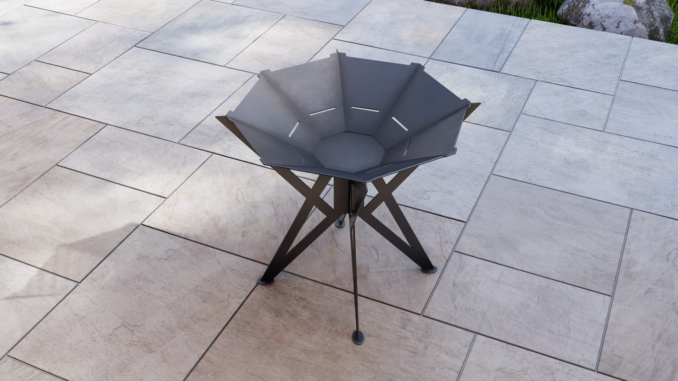 Octagon High Fire Pit Grill. DXF, SVG files for plasma, laser cutting. Backyard BBQ. Фото 8