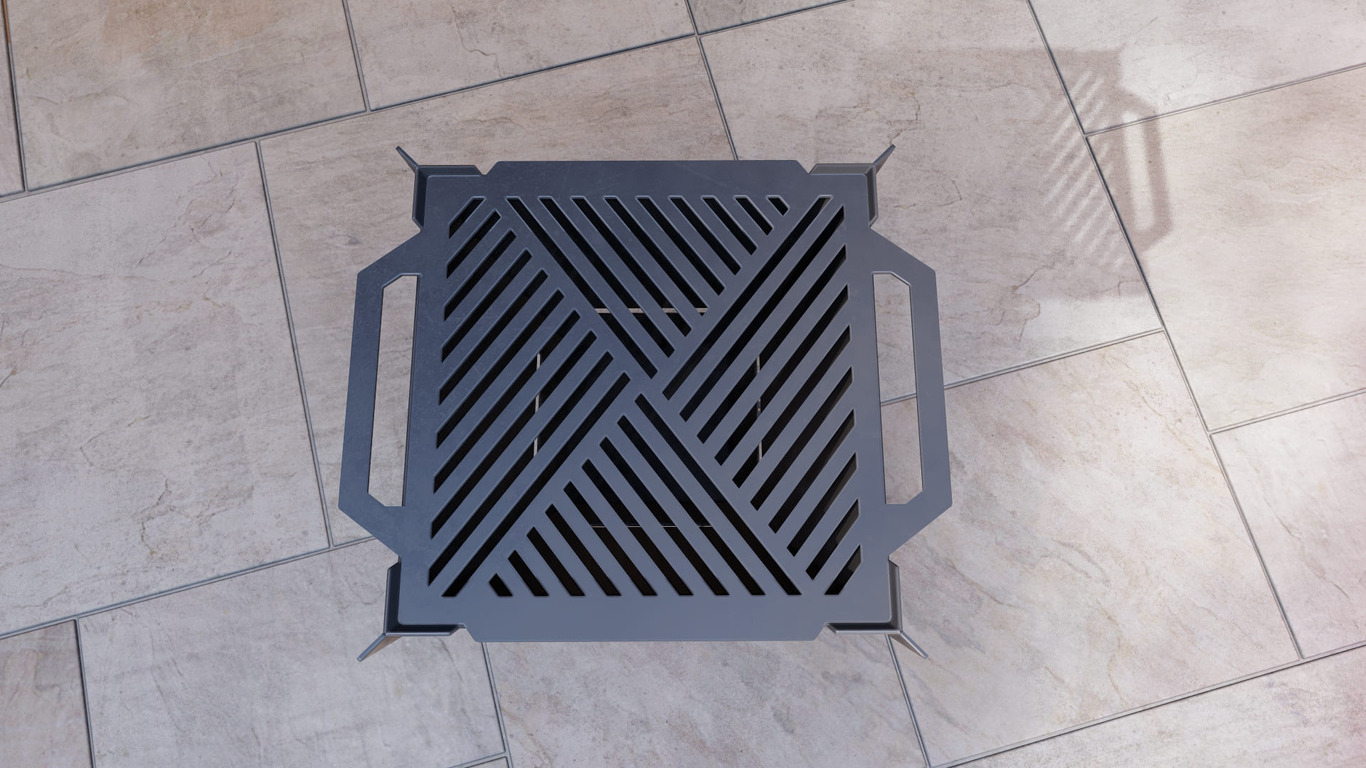 Square High Fire Pit Grill V1. DXF, SVG files for plasma, laser cutting. Backyard BBQ. Фото 10
