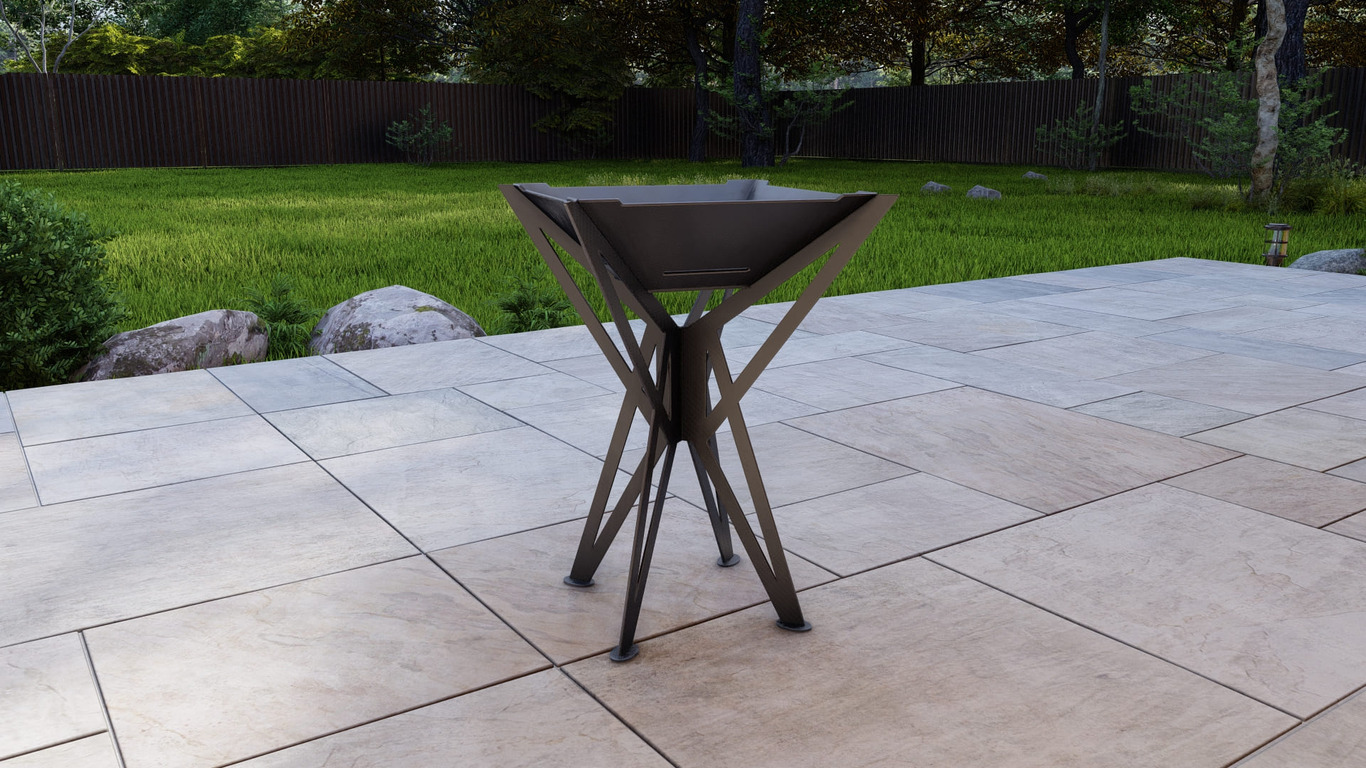 Square High Fire Pit Grill V1. DXF, SVG files for plasma, laser cutting. Backyard BBQ. Фото 8