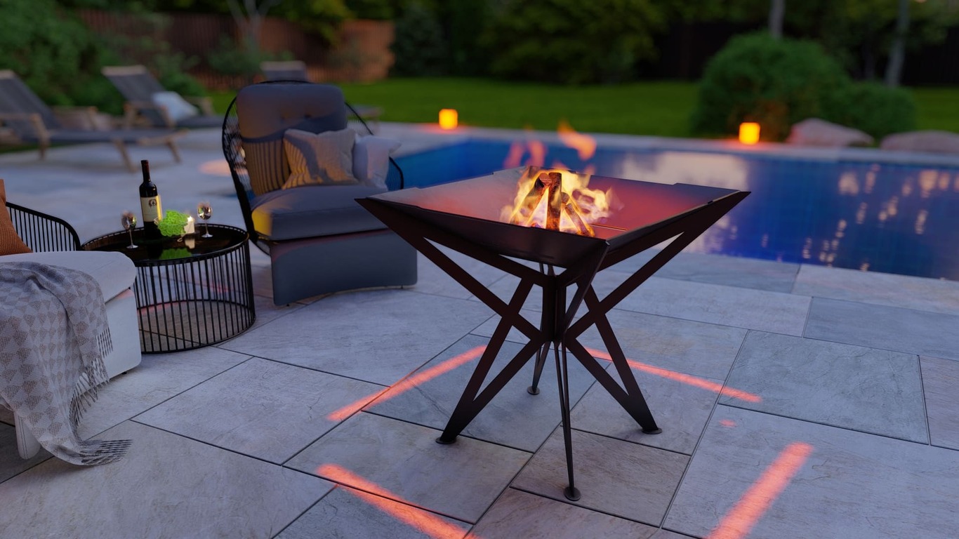 Square High Fire Pit Grill V2. DXF, SVG files for plasma, laser cutting. Backyard BBQ. Фото 4