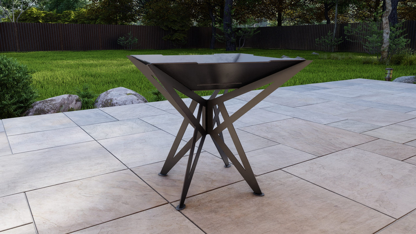 Square High Fire Pit Grill V2. DXF, SVG files for plasma, laser cutting. Backyard BBQ. Фото 8