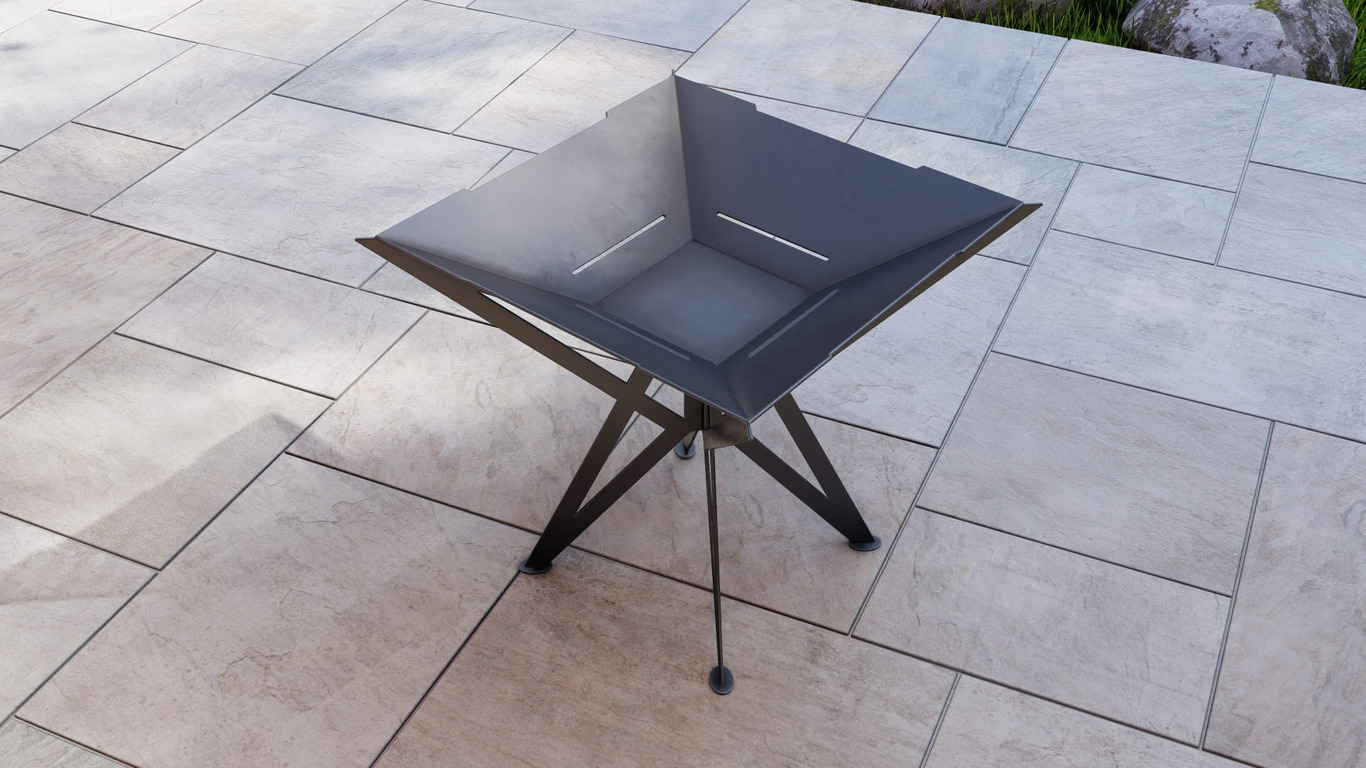 Square High Fire Pit Grill V2. DXF, SVG files for plasma, laser cutting. Backyard BBQ. Фото 9