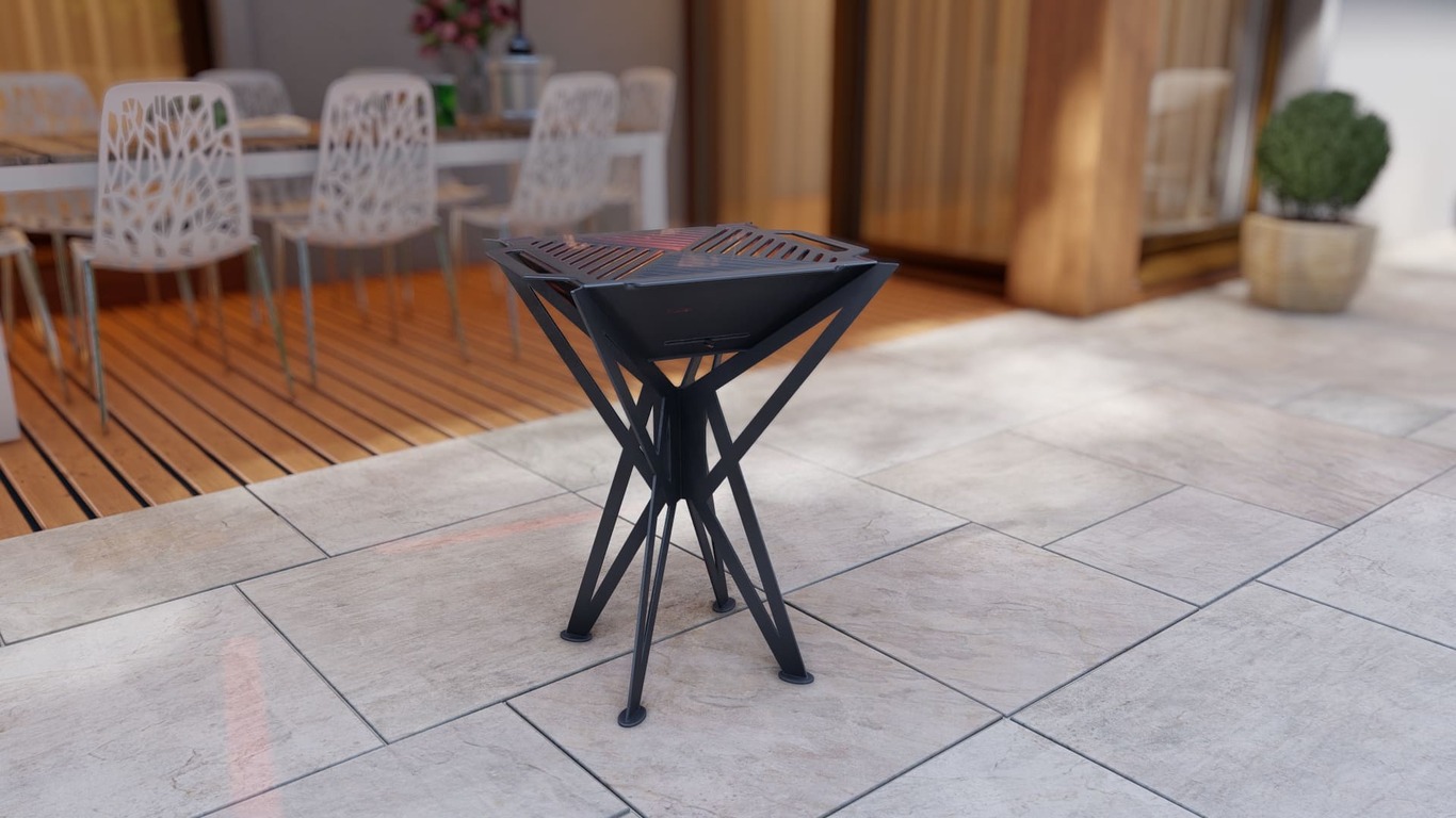 Square High Fire Pit Grill Two Sizes. DXF, SVG files for plasma, laser cutting. Backyard BBQ. Фото 7