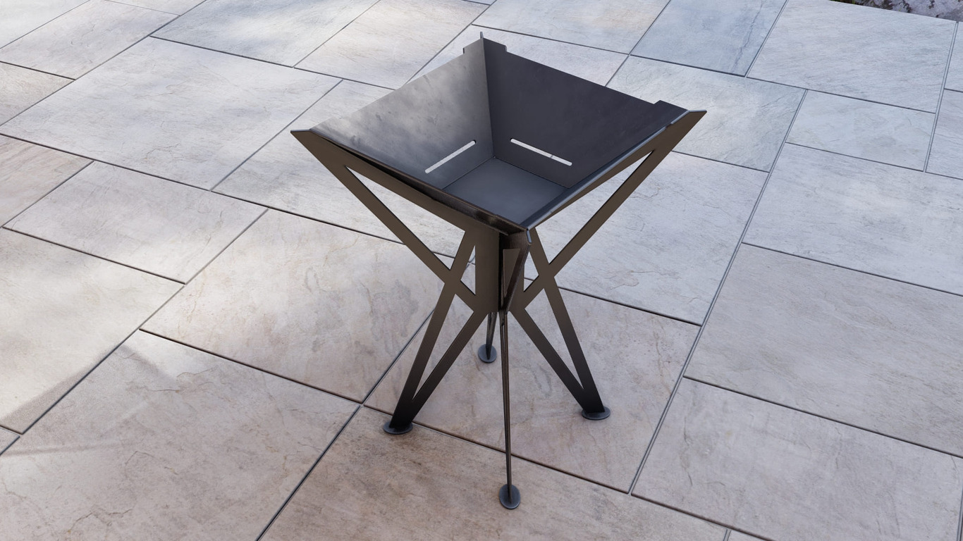 Square High Fire Pit Grill Two Sizes. DXF, SVG files for plasma, laser cutting. Backyard BBQ. Фото 8